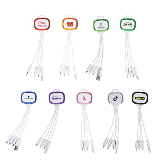 Custom Branded 3 in 1 Cables Colours